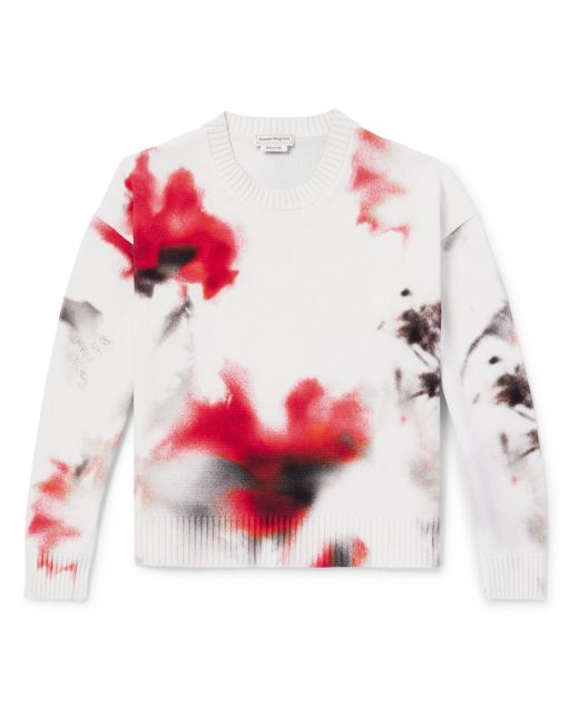 Alexander McQueen Printed Cotton Sweater