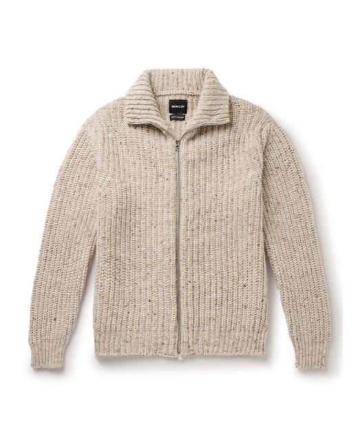 Howlin' Loose Ends Ribbed Donegal Wool Zip-Up Cardigan
