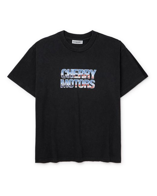 Cherry Los Angeles Logo-Print Cotton-Jersey T-Shirt