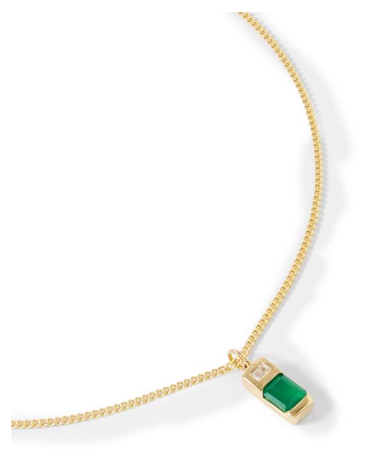 Miansai Everett Williams Gold Vermeil Agate and Sapphire Necklace