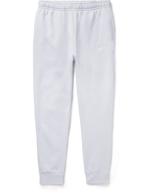 Nike Sportswear Club Tapered Logo-Embroidered Cotton-Blend Jersey Sweatpants