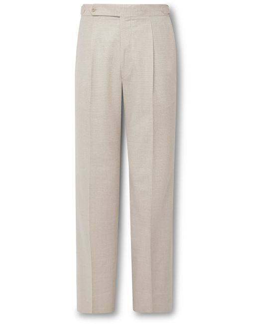 Stòffa Tapered Pleated Wool Trousers