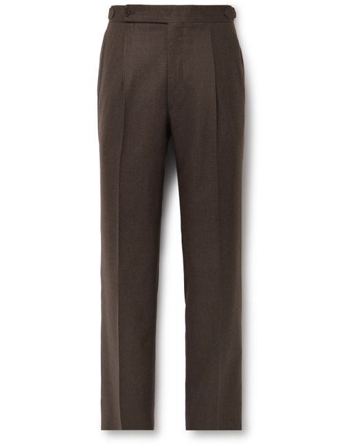 Stòffa Tapered Pleated Wool Trousers