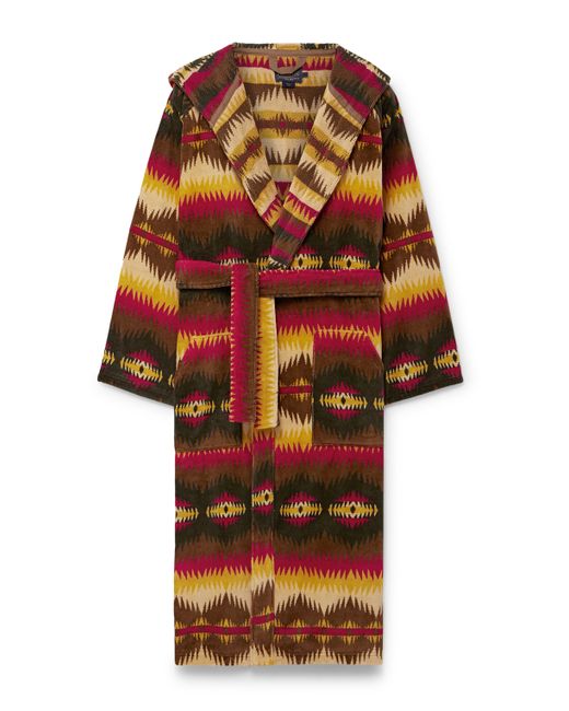 Pendleton Cotton-Terry Jacquard Hooded Robe