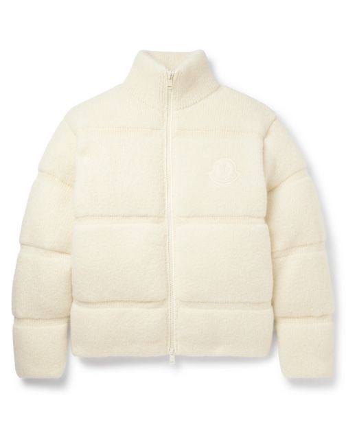 Moncler Logo-Appliquéd Quilted Knitted Down Jacket