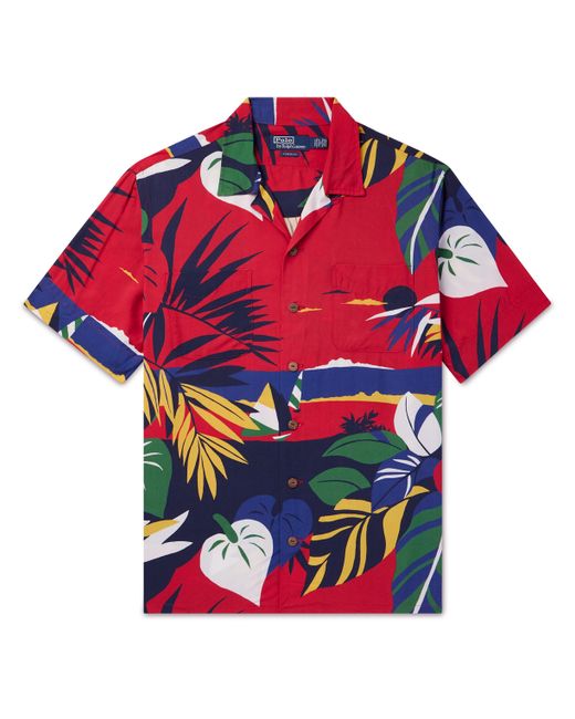 Polo Ralph Lauren Hoffman Fabrics Clady Convertible-Collar Printed Woven Shirt