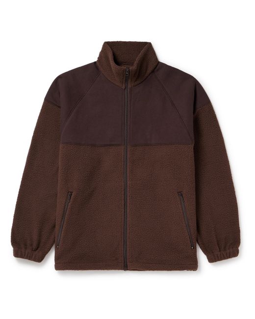Beams Plus Mil Panelled Cotton-Jersey and Fleece Zip-Up Jacket
