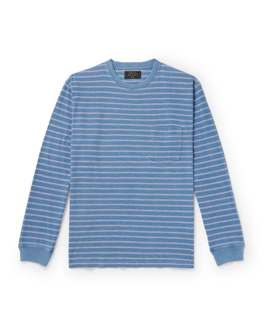Beams Plus Indigo Striped Cotton-Jersey T-Shirt