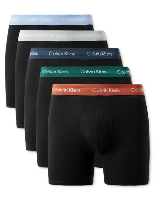 Calvin Klein Five-Pack Stretch-Cotton Boxer Briefs