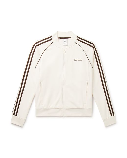 Adidas Consortium Wales Bonner Striped Logo-Embroidered Cotton-Blend Jersey Track Jacket