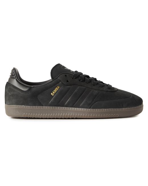 Adidas Originals Samba OG Leather-Trimmed Embossed Nubuck Sneakers