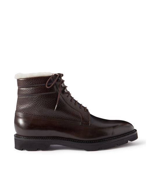 John Lobb Alder Shearling-Lined Leather Boots