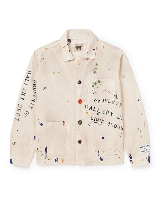 Gallery Dept. Gallery Dept. EP Paint-Splattered Logo-Print Cotton-Ripstop Jacket
