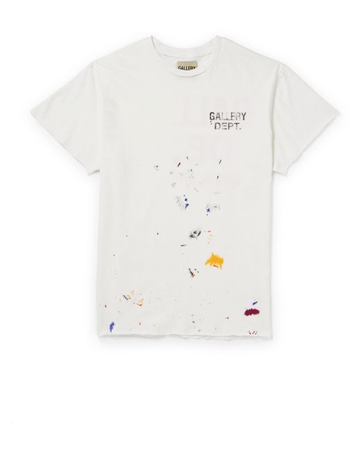 Gallery Dept. Gallery Dept. Boardwalk Paint-Splattered Logo-Print Cotton-Jersey T-Shirt