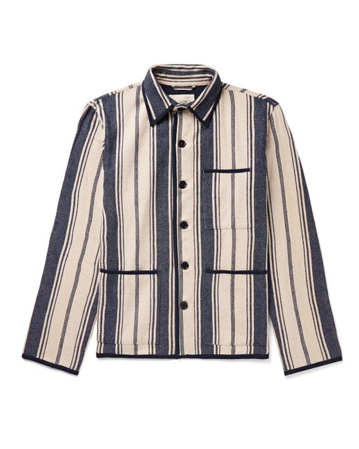Kardo Paris Striped Cotton-Canvas Jacquard Jacket