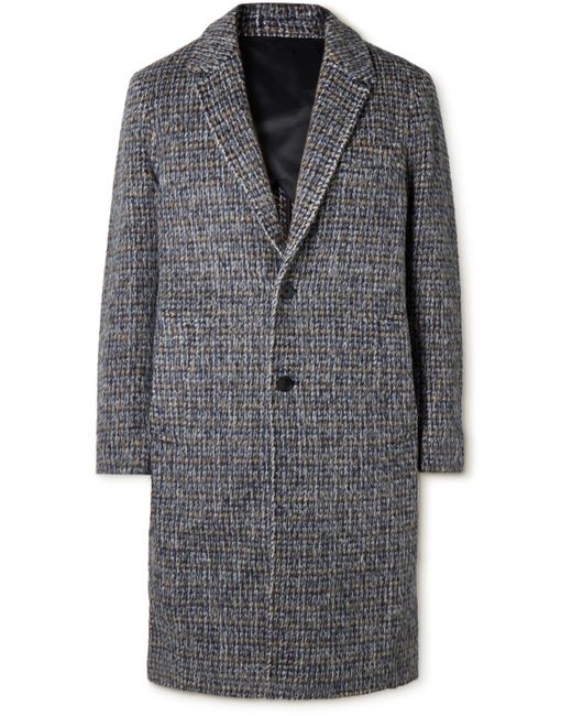 Mr P. Mr P. Checked Brushed Wool-Blend Overcoat