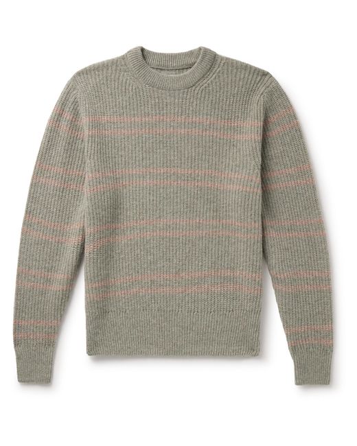 Nudie Jeans Gurra Striped Ribbed Wool Sweater