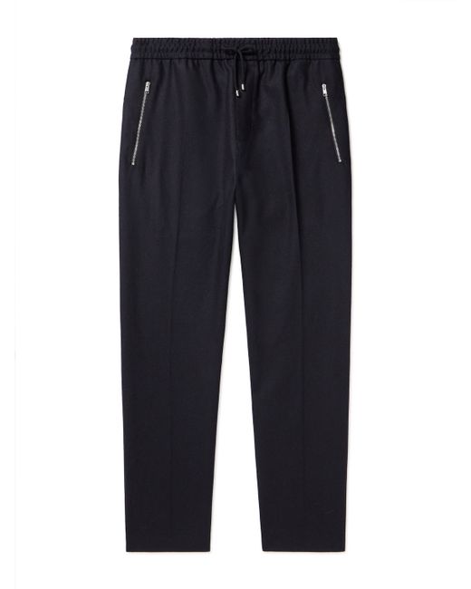 Frame Tapered Wool-Blend Flannel Drawstring Trousers