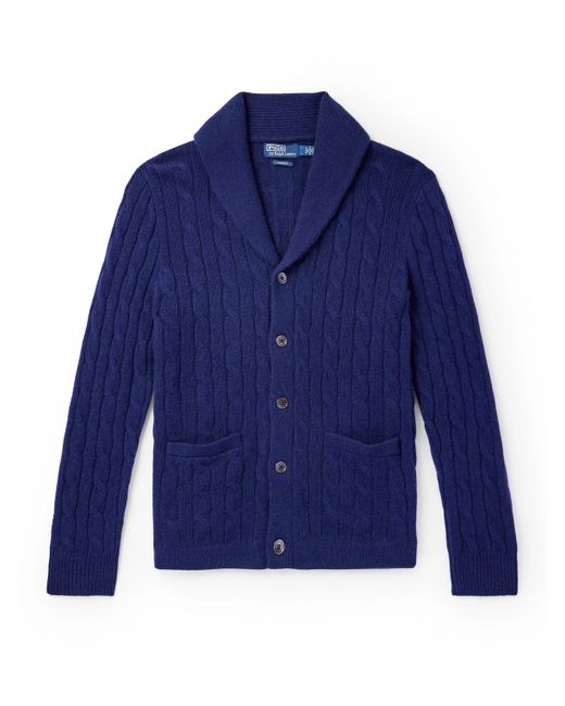 Polo Ralph Lauren Shawl-Collar Cable-Knit Cashmere Cardigan