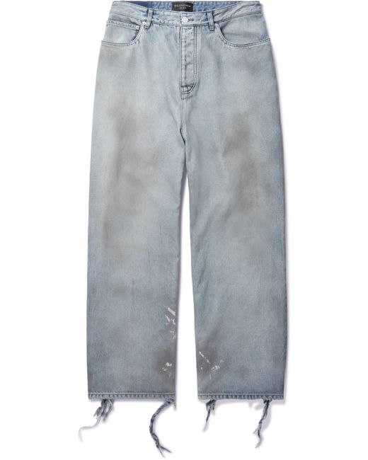 Balenciaga Distressed Straight-Leg Jeans