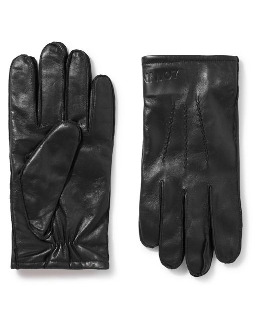 Nn07 Eleven 9150 Ribbed Knit-Trimmed Leather Gloves