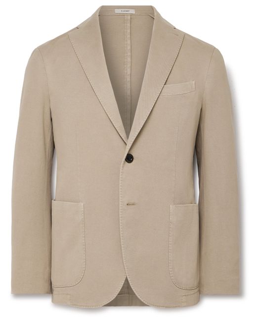 Boglioli Unstructured Garment-Dyed Stretch-Cotton Twill Suit Jacket