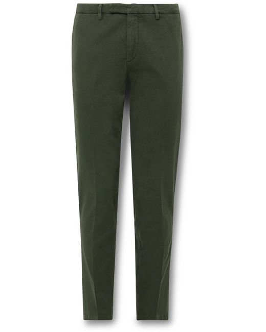 Boglioli Slim-Fit Garment-Dyed Cotton-Blend Twill Suit Trousers