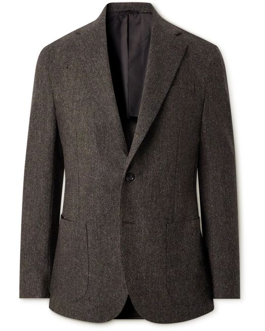 De Petrillo Slim-Fit Wool-Blend Flannel Suit Jacket