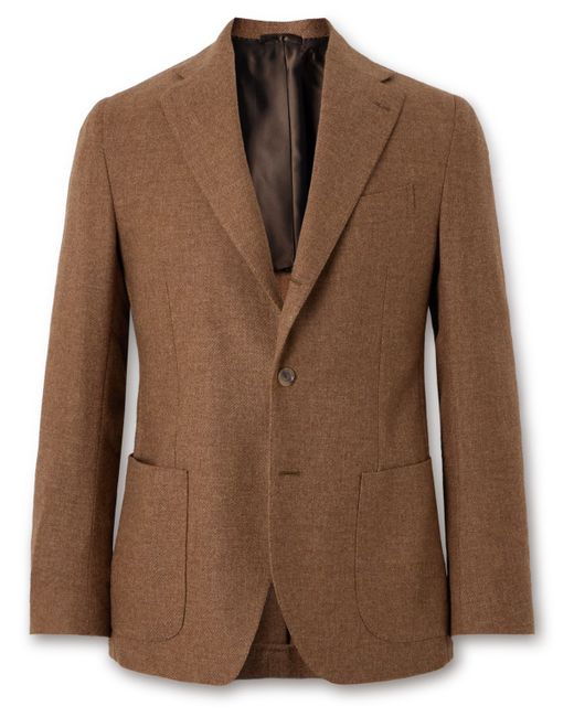 De Petrillo Slim-Fit Unstructured Wool and Cashmere-Blend Blazer