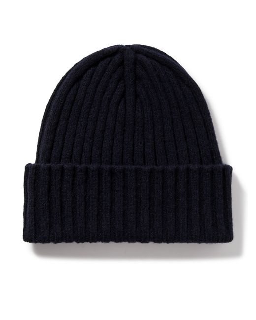 De Petrillo Ribbed Merino Wool and Cashmere-Blend Beanie