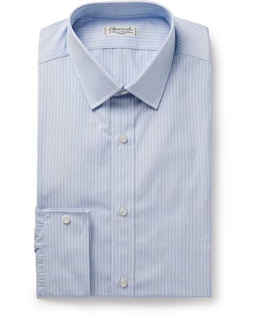 Charvet Striped Cotton-Poplin Shirt