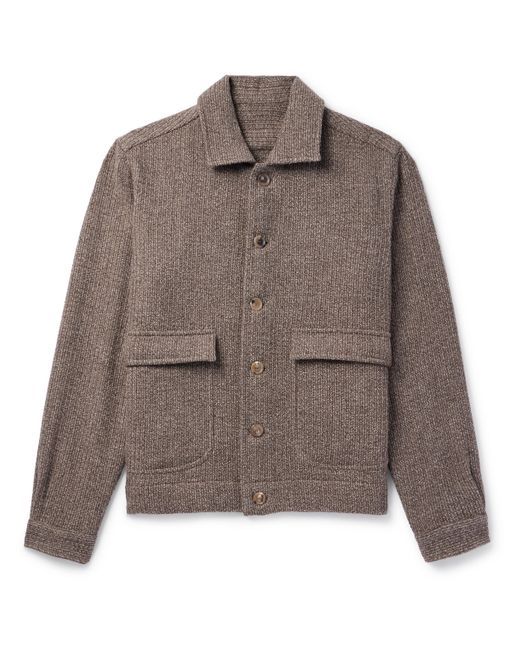 De Petrillo Wool and Cashmere-Blend Shirt Jacket