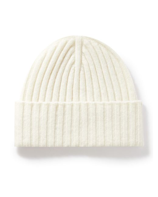 De Petrillo Ribbed Merino Wool and Cashmere-Blend Beanie
