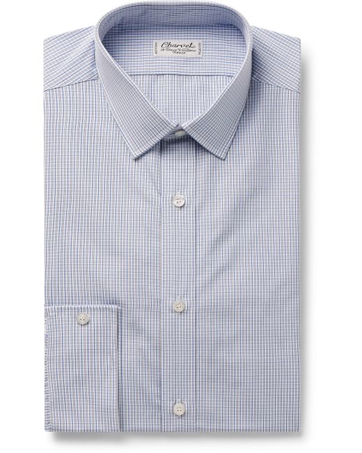 Charvet Checked Cotton-Poplin Shirt