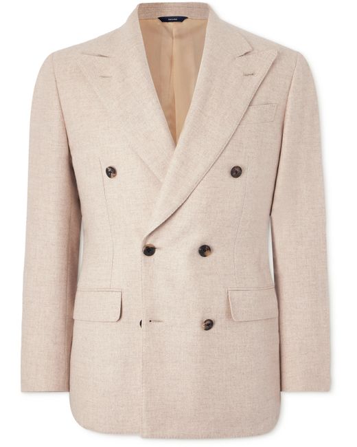 Thom Sweeney Unstructured Double-Breasted Cashmere Blazer