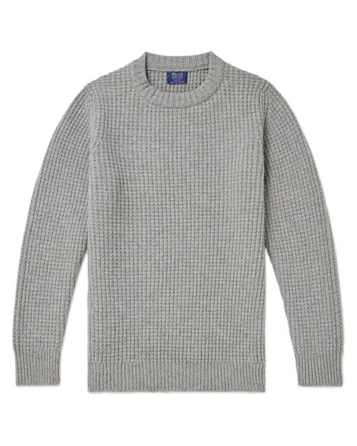 William Lockie Cliveden Waffle-Knit Wool Sweater