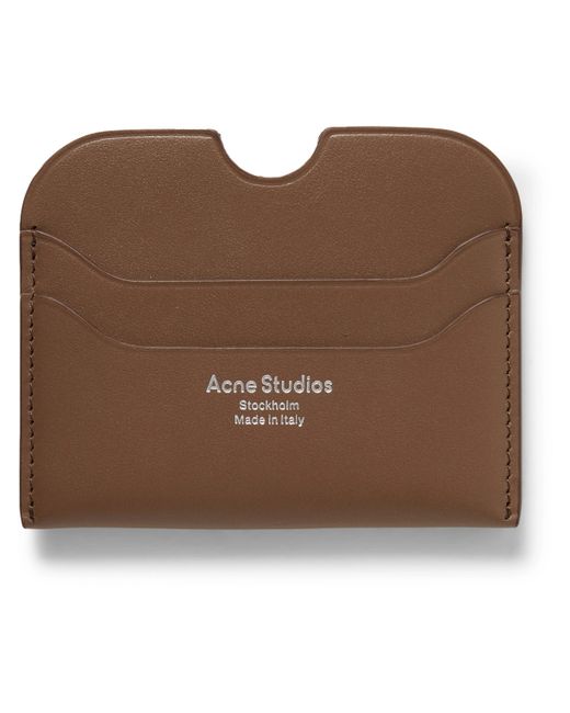 Acne Studios Elmas Logo-Print Leather Cardholder