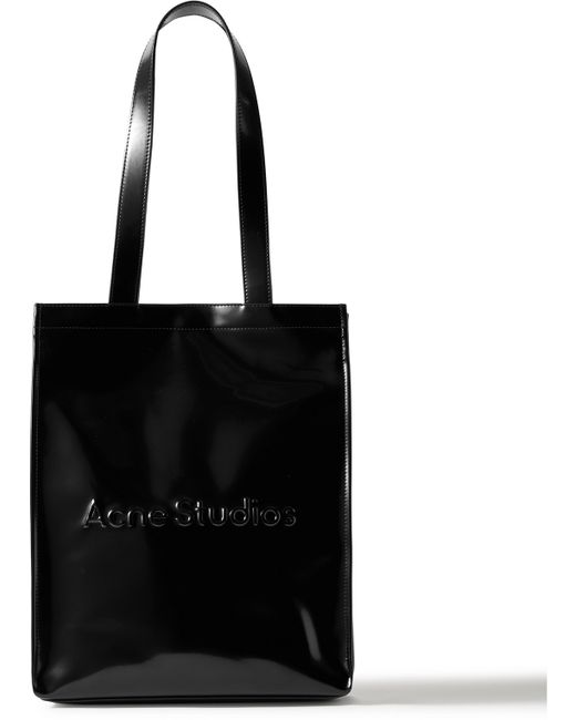 Acne Studios Logo-Embossed Faux Glossed-Leather Tote Bag