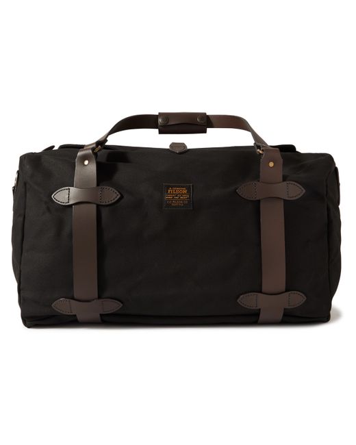 Filson Medium Leather-Trimmed Twill Weekend Bag