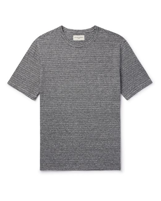 Officine Generale Striped Cotton and Linen-Blend T-Shirt