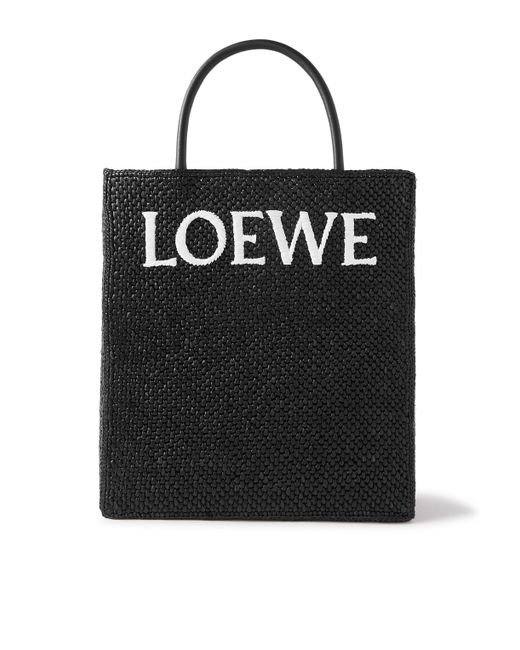 Loewe Standard A4 Logo-Embroidered Raffia Tote Bag