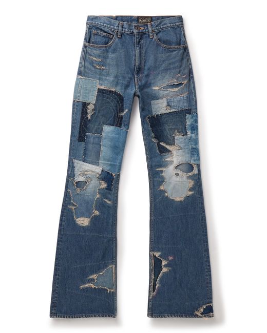 Kapital Crazy Dixie Flared Distressed Patchwork Jeans UK/US 30