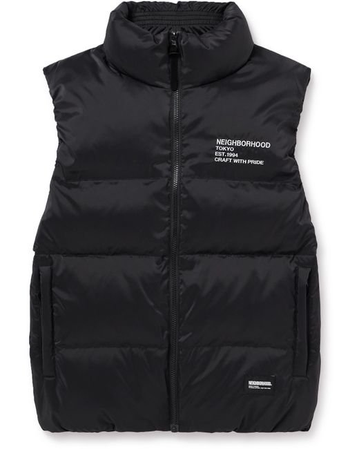 Neighborhood Logo-Embroidered Quilted Shell Down Gilet