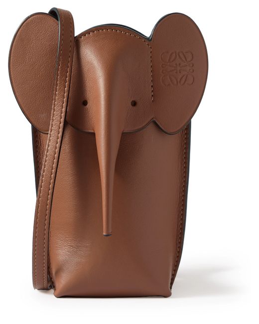 Loewe Elephant Pocket Leather Messenger Bag Men