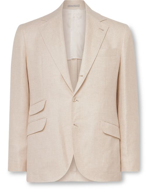 Brunello Cucinelli Slim-Fit Linen Wool and Silk-Blend Blazer