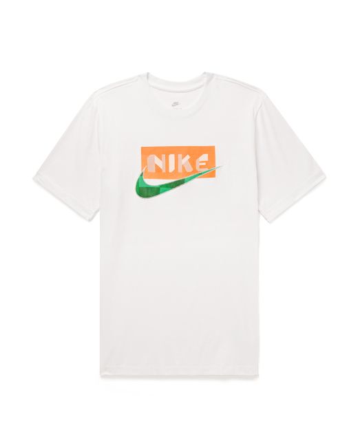 Nike Sportswear Printed Appliquéd Cotton-Jersey T-Shirt