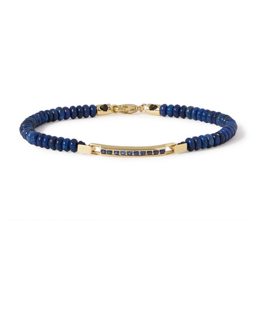 Luis Morais Gold Lapis Lazuli and Sapphire Bracelet
