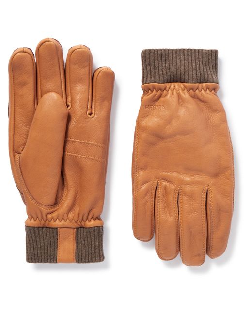 Hestra Tore Fleece-Lined Padded Full-Grain Leather Gloves