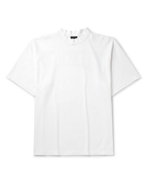Balenciaga Logo-Print Cotton-Jersey Mock-Neck T-Shirt
