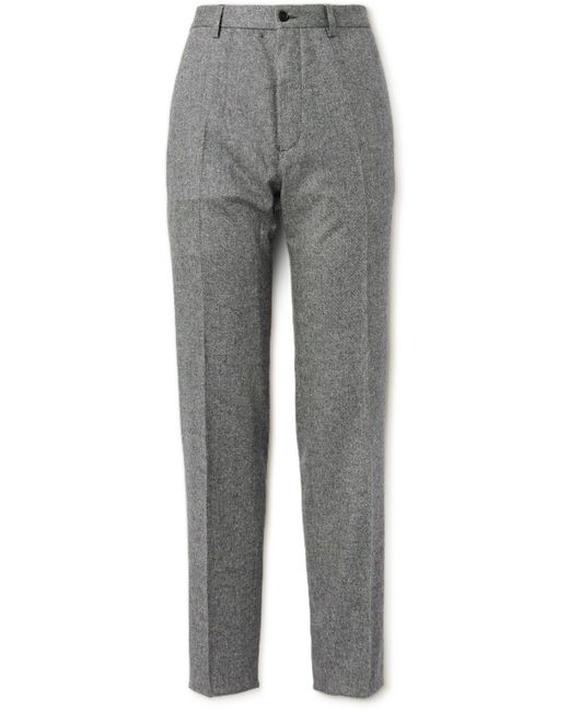 Mr P. Mr P. Phillip Tapered Pleated Wool-Blend Trousers